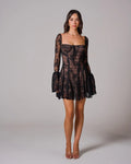 Elvira | Women’s Sweetheart Neck Long Sleeve Grad Party Dress