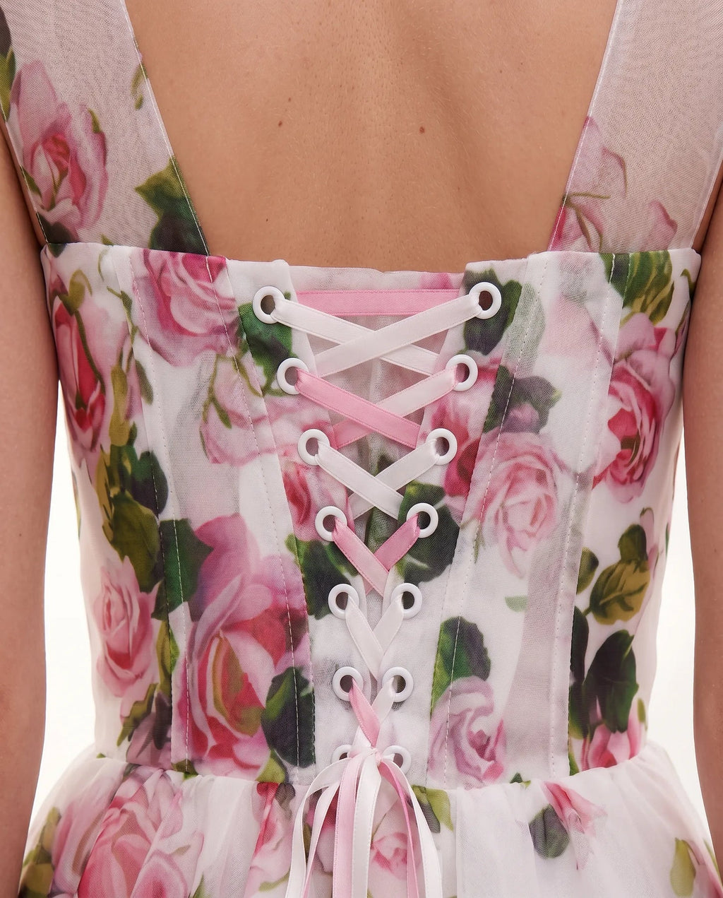 Emery | Women’s Floral Print Sweetheart Neck Flowy Midi Dress