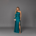 Emily | Women’s High Slit One Shoulder Evening Maxi Dress
