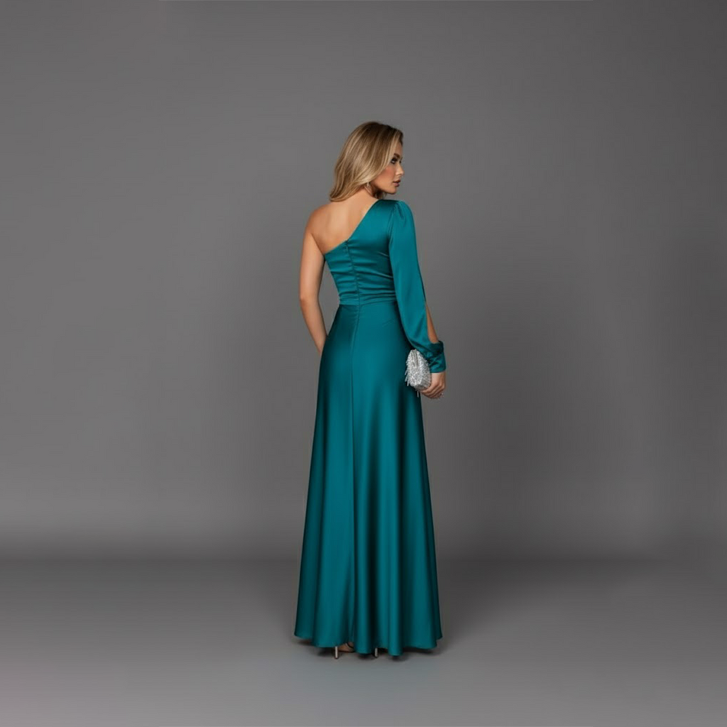 Emily | Women’s High Slit One Shoulder Evening Maxi Dress