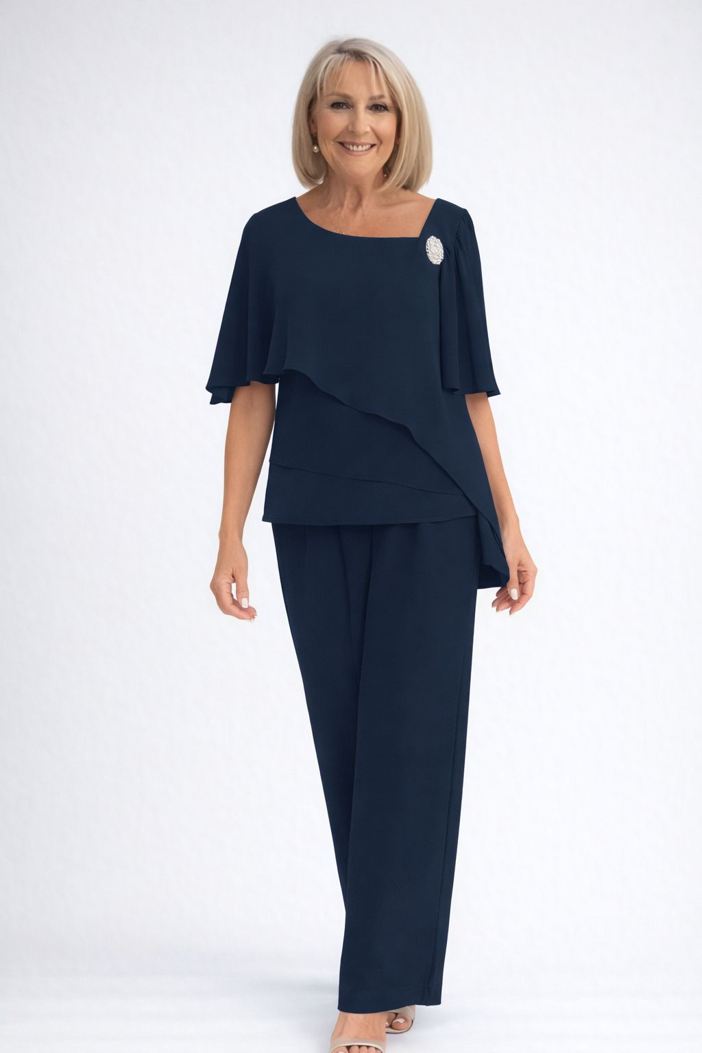 Evelyn | Women’s Asymmetrical Straight Leg Two Piece Suit