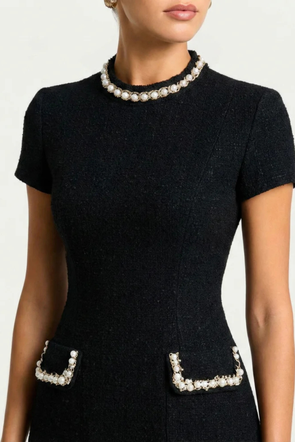 Felicity | Women’s A-line High Neck Short Sleeve Mini Dress