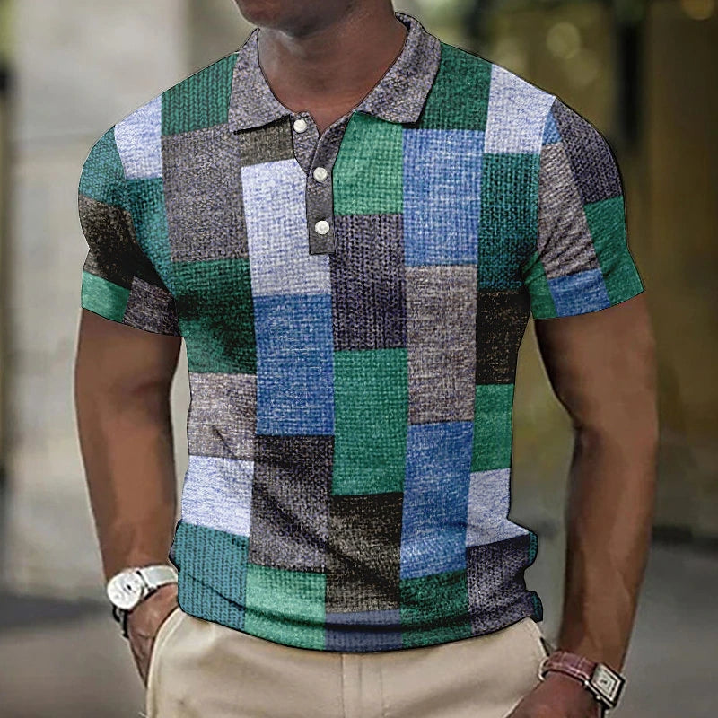 Finnegan | Men's Short Sleeve Colourblock Button Front Shirt
