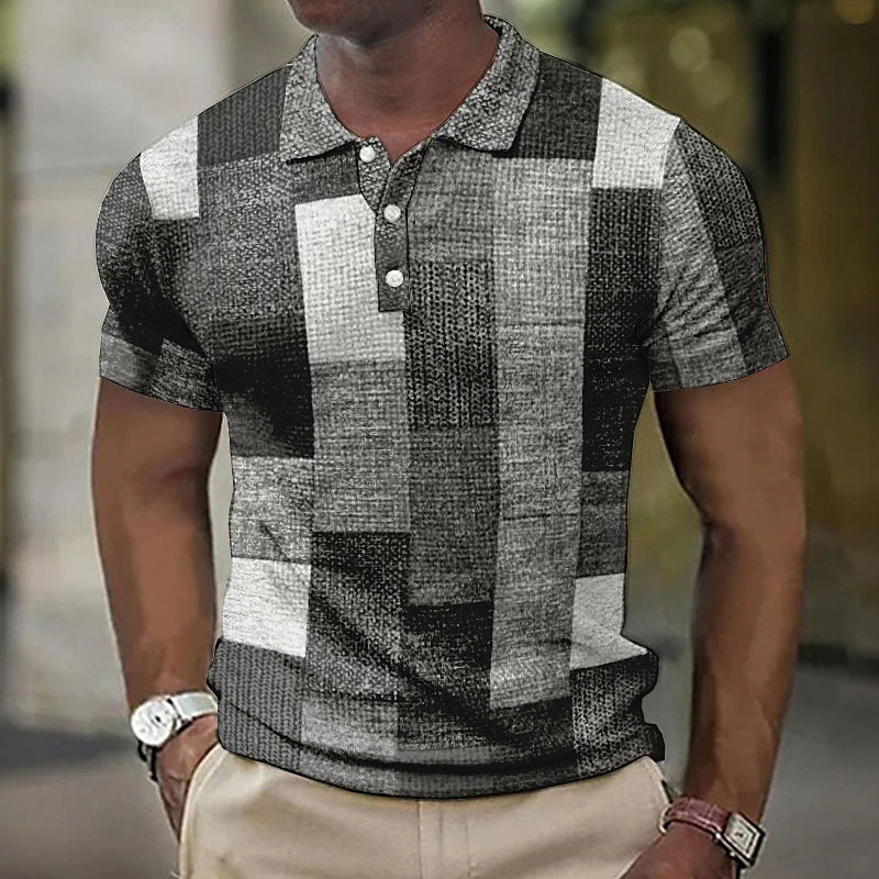 Finnegan | Men's Short Sleeve Colourblock Button Front Shirt