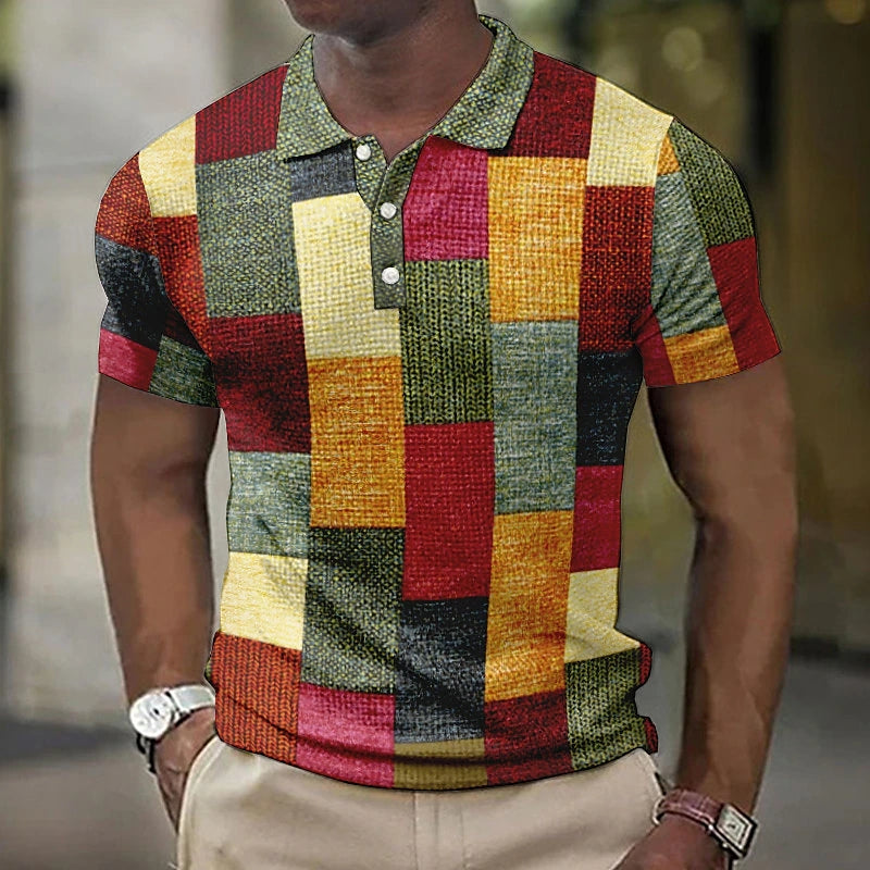 Finnegan | Men's Short Sleeve Colourblock Button Front Shirt