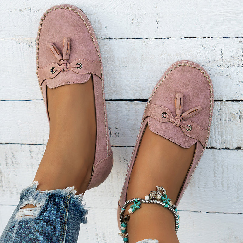 Florence | Women's Bow Closed Toe Slip On Loafers