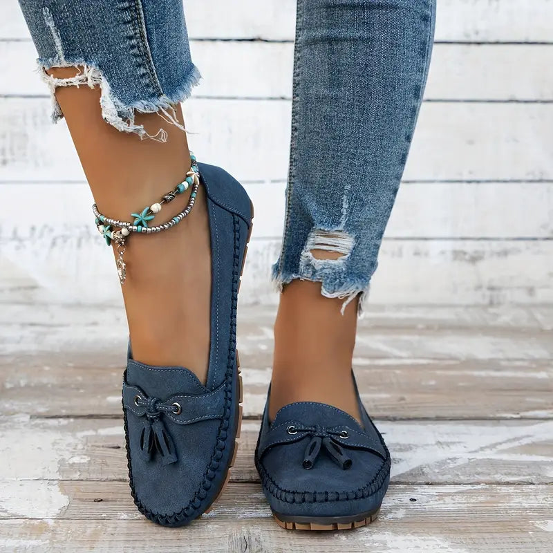 Florence | Women's Bow Closed Toe Slip On Loafers