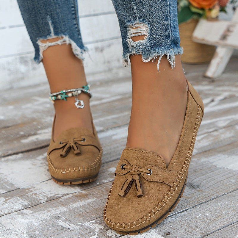 Florence | Women's Bow Closed Toe Slip On Loafers