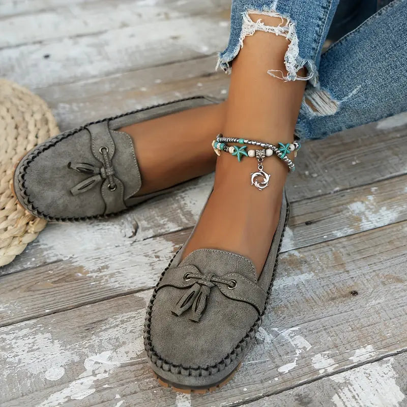 Florence | Women's Bow Closed Toe Slip On Loafers