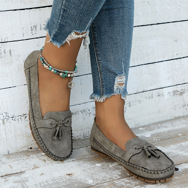 Florence | Women's Bow Closed Toe Slip On Loafers