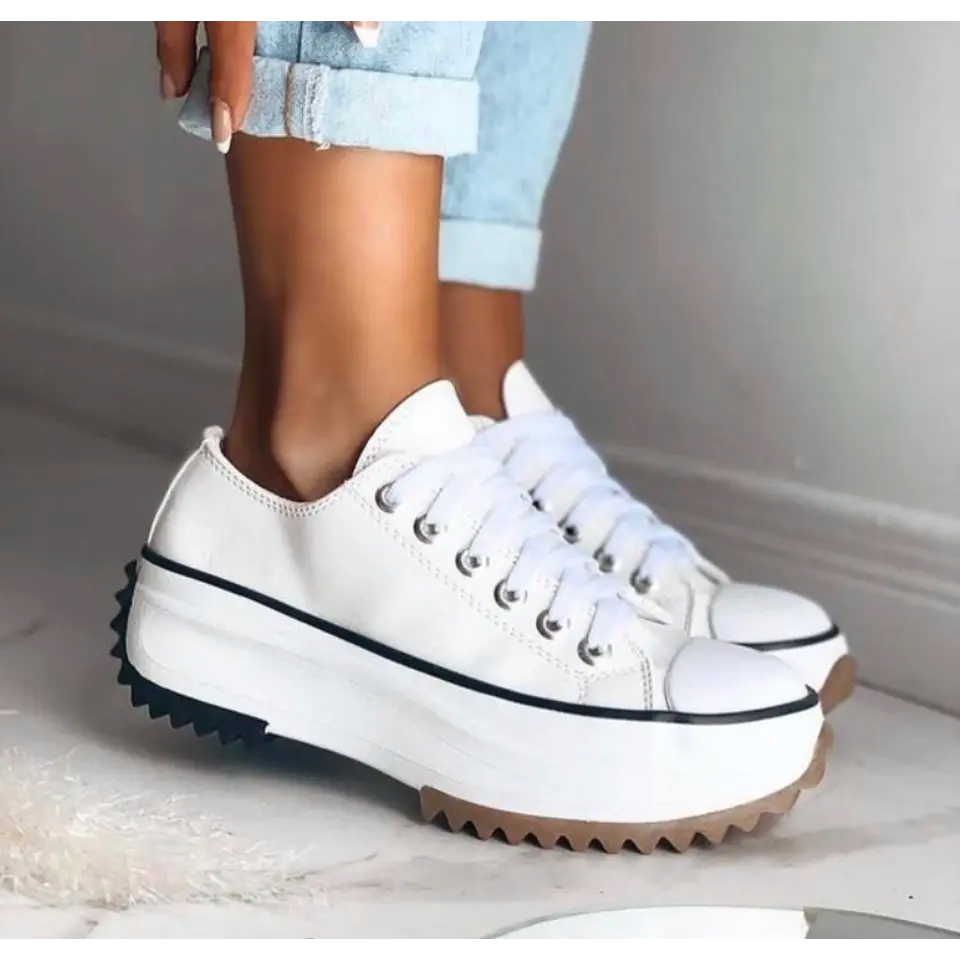 Freda | Women's Low Top Lace Up Round Toe Sneakers