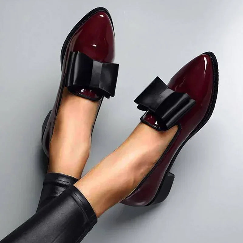 Freya | Women’s Pointed Toe Slip-On Low Block Heel Shoes