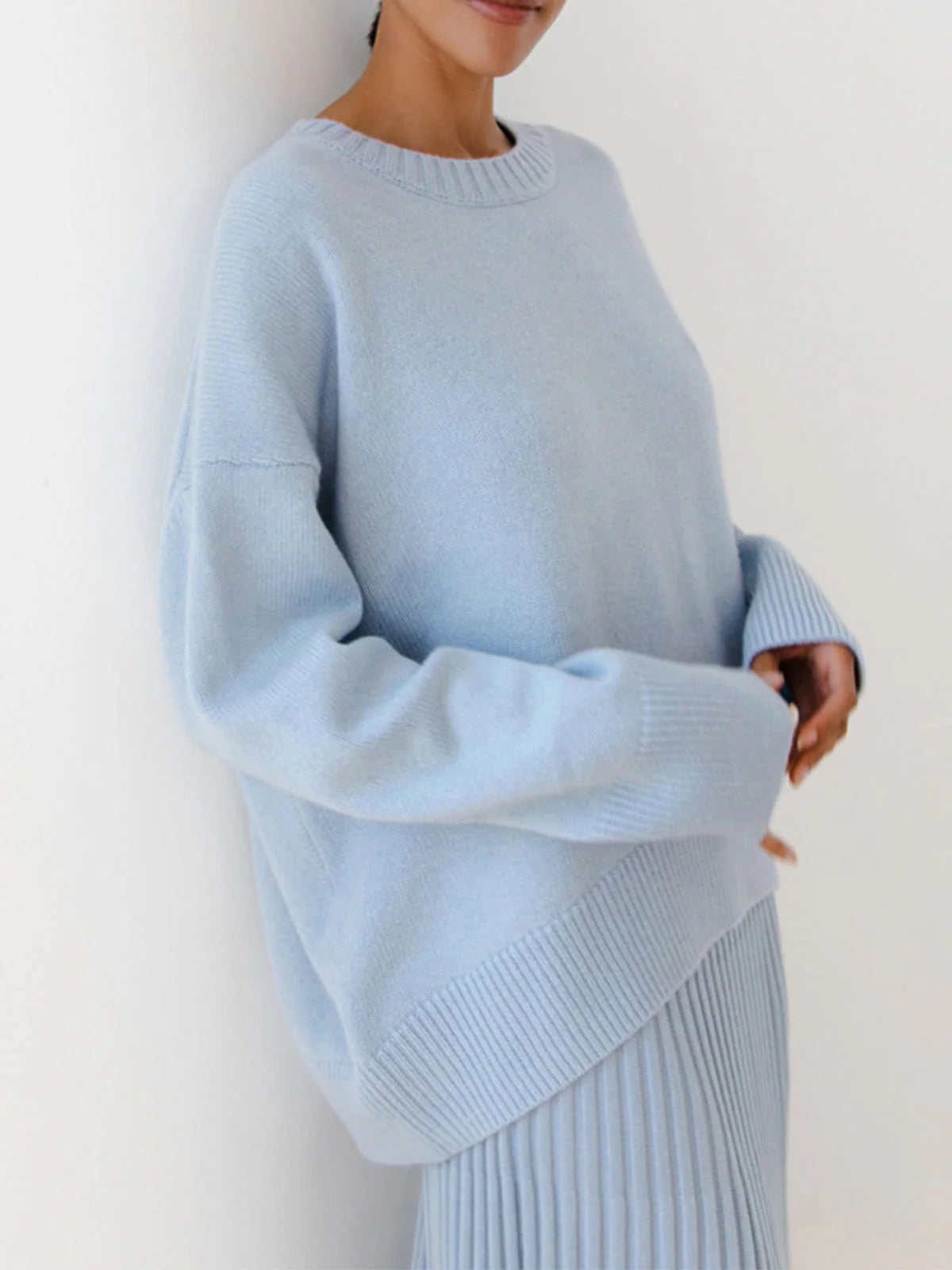 Grainne | Women's Long Sleeve Crew Neck Oversized Sweater
