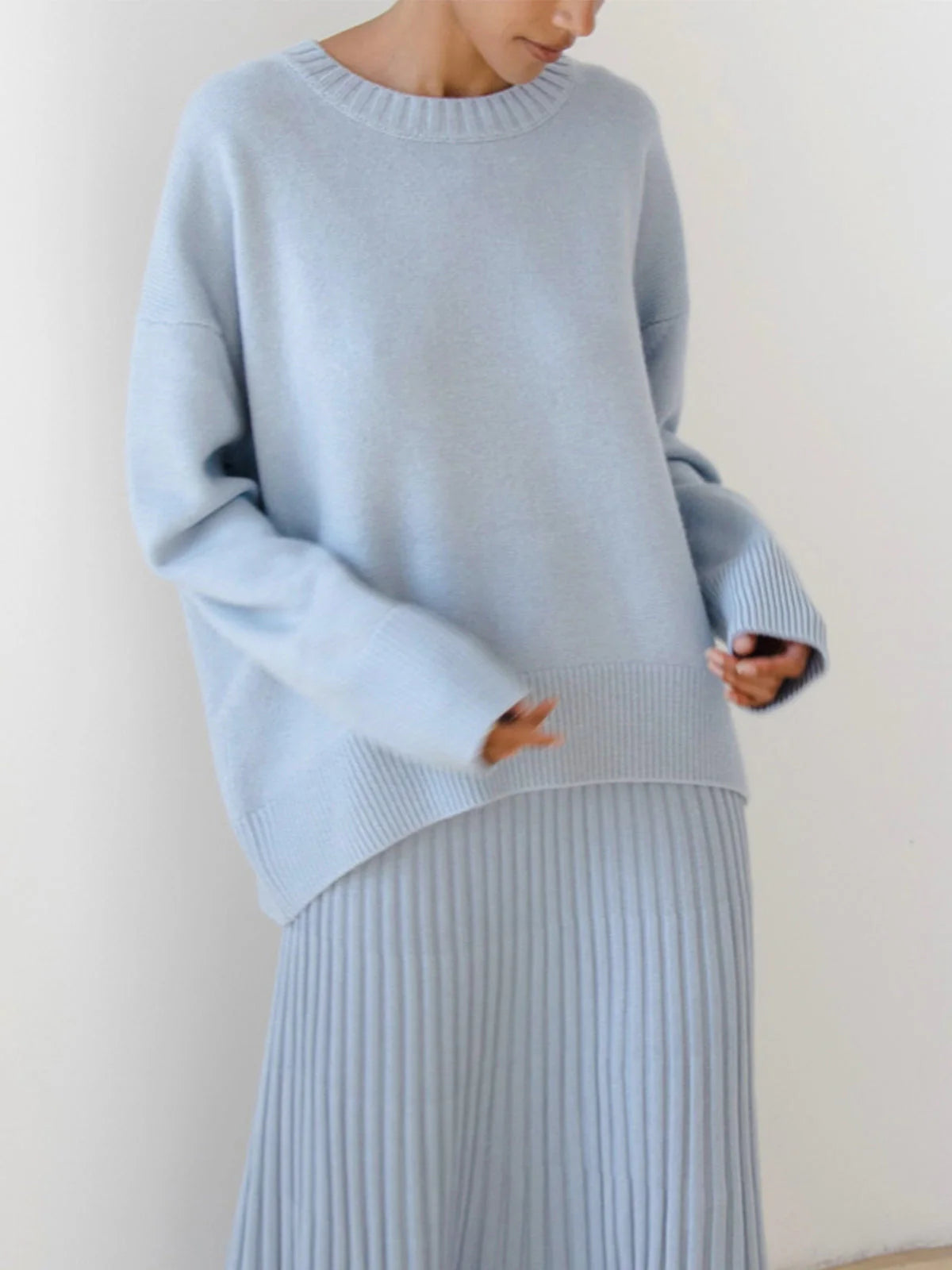 Grainne | Women's Long Sleeve Crew Neck Oversized Sweater