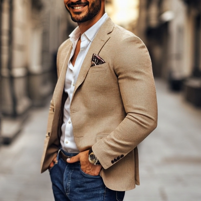 Grayson | Men’s Fitted Button Long Sleeve Blazer