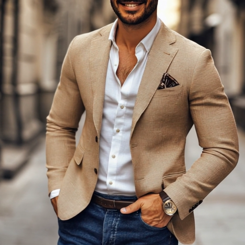 Grayson | Men’s Fitted Button Long Sleeve Blazer