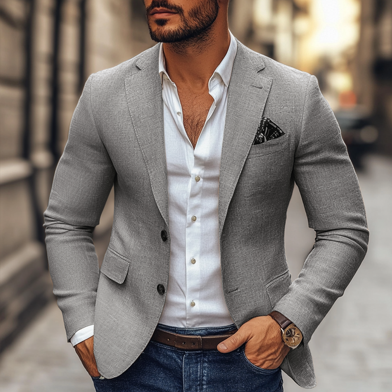 Grayson | Men’s Fitted Button Long Sleeve Blazer