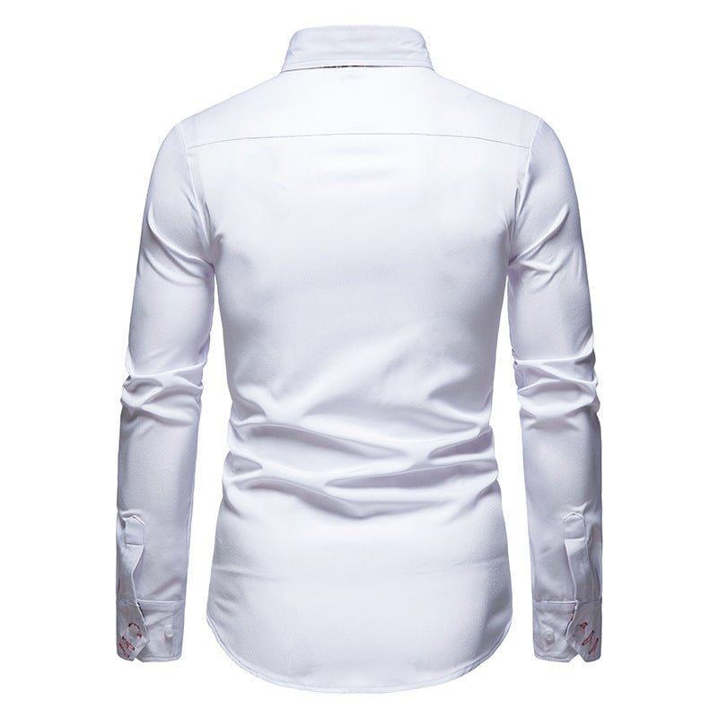 Gregory | Men’s Button-Up Pointed Collar Long Sleeve Shirt