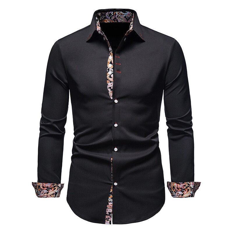 Gregory | Men’s Button-Up Pointed Collar Long Sleeve Shirt