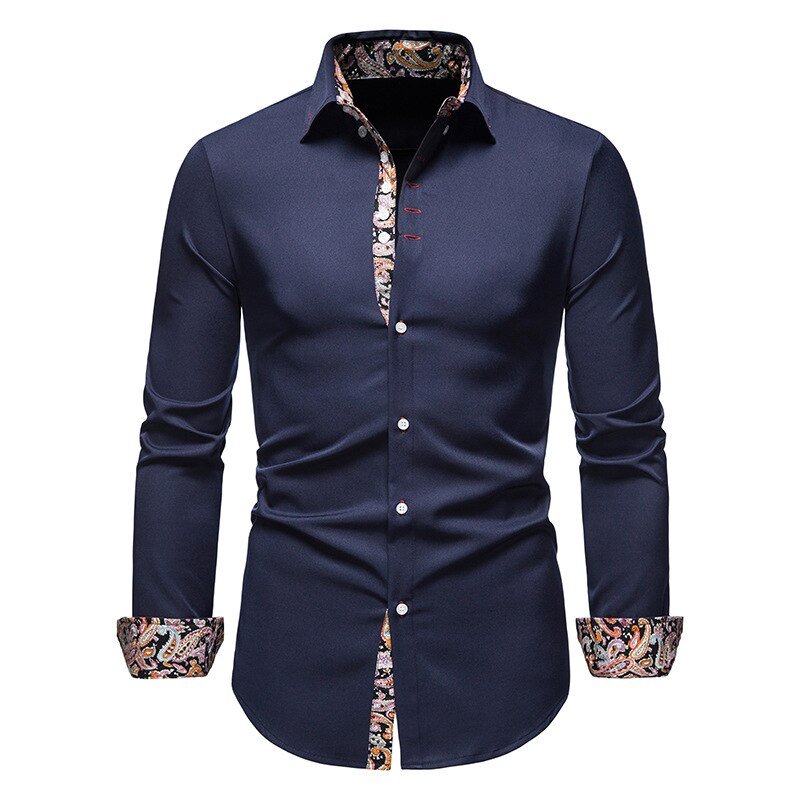 Gregory | Men’s Button-Up Pointed Collar Long Sleeve Shirt