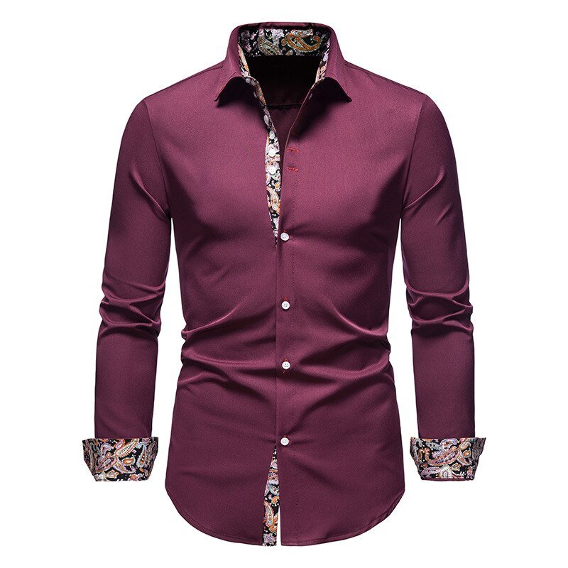 Gregory | Men’s Button-Up Pointed Collar Long Sleeve Shirt