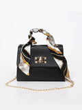 Harper | Women’s Scarf Embellished Top Handle Handbag