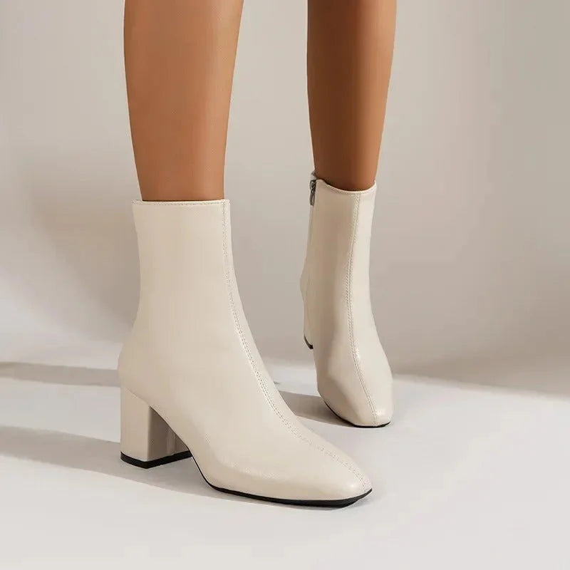 Harriet | Women's Block Heel Pointed Toe Ankle Boots