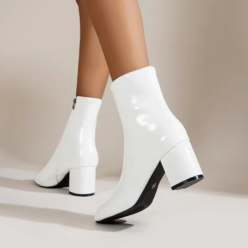 Harriet | Women's Block Heel Pointed Toe Ankle Boots