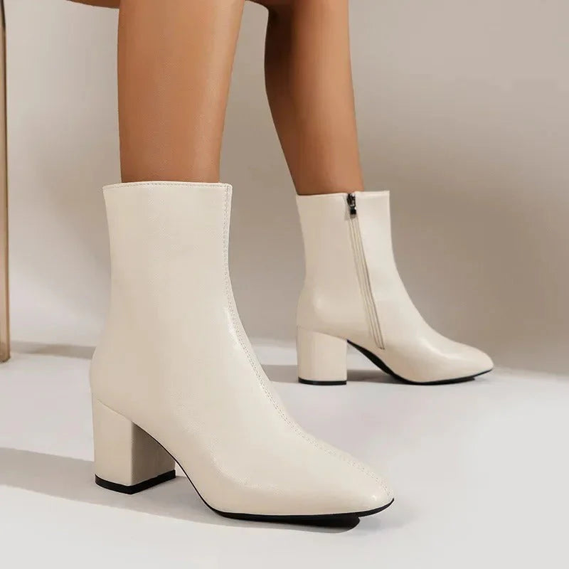 Harriet | Women's Block Heel Pointed Toe Ankle Boots