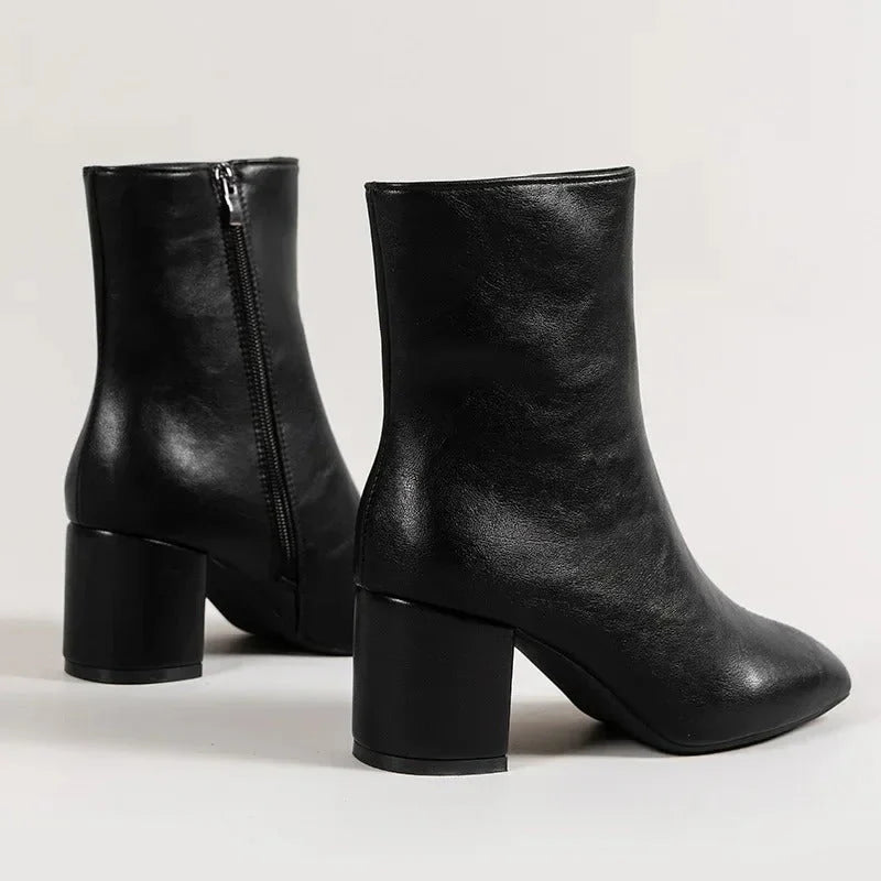 Harriet | Women's Block Heel Pointed Toe Ankle Boots
