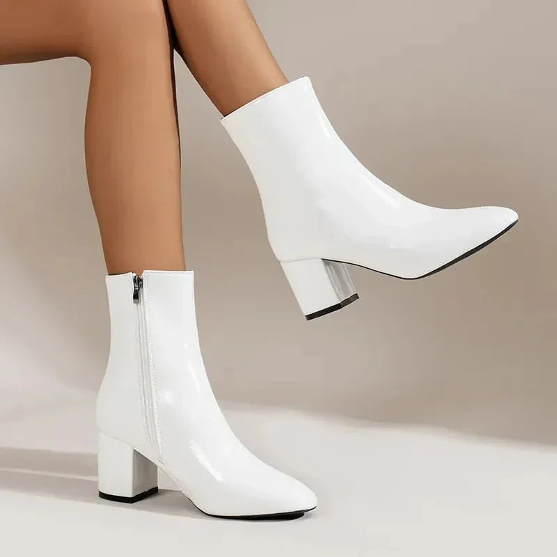 Harriet | Women's Block Heel Pointed Toe Ankle Boots