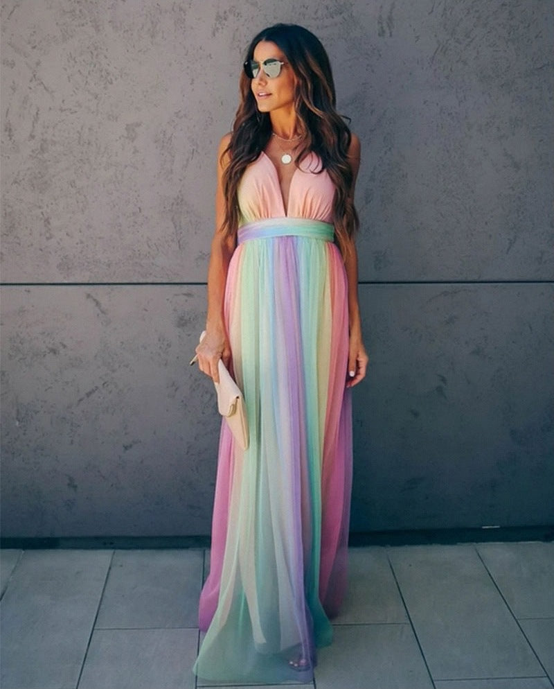 Honor | Women's Colorful Sleeveless Flowy Wedding Guest Dress