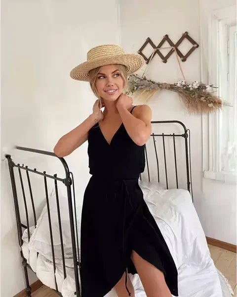 Hope | Women's Strappy Sleeveless V Neck Midi Dress
