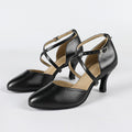 Jade | Women's Strappy Pointed Toe Black Dance Heels