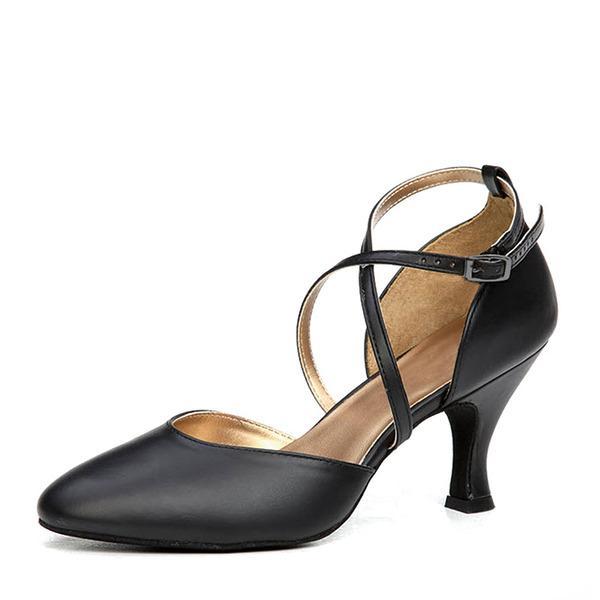 Jade | Women's Strappy Pointed Toe Black Dance Heels