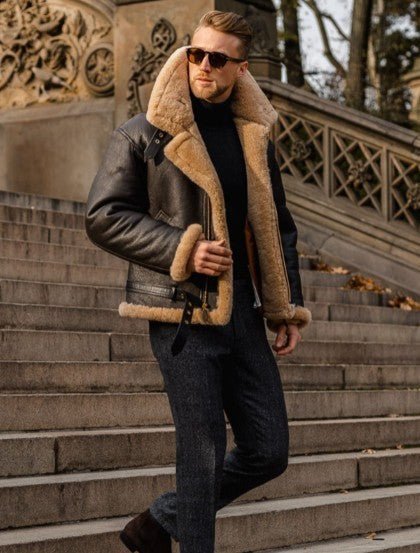 Jameson | Men's Long Sleeve Zip Front Collared Aviator Jacket