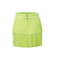 Jamie | Women's Tiered Slim Fit Fringe Dance Skirt
