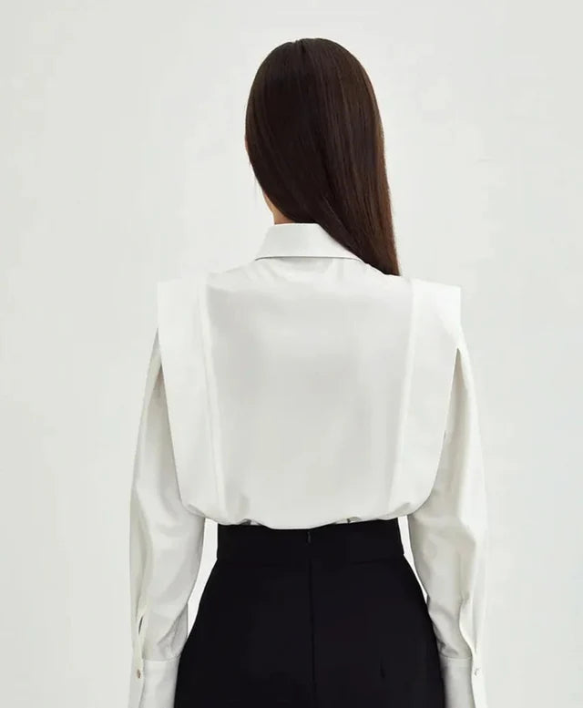 Janet | Women's Pointed Colllar Button Down Long Sleeve Shirt