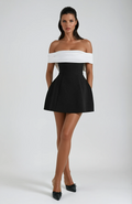 Jemima | Women's Strapless A Line Grad Party Mini Dress