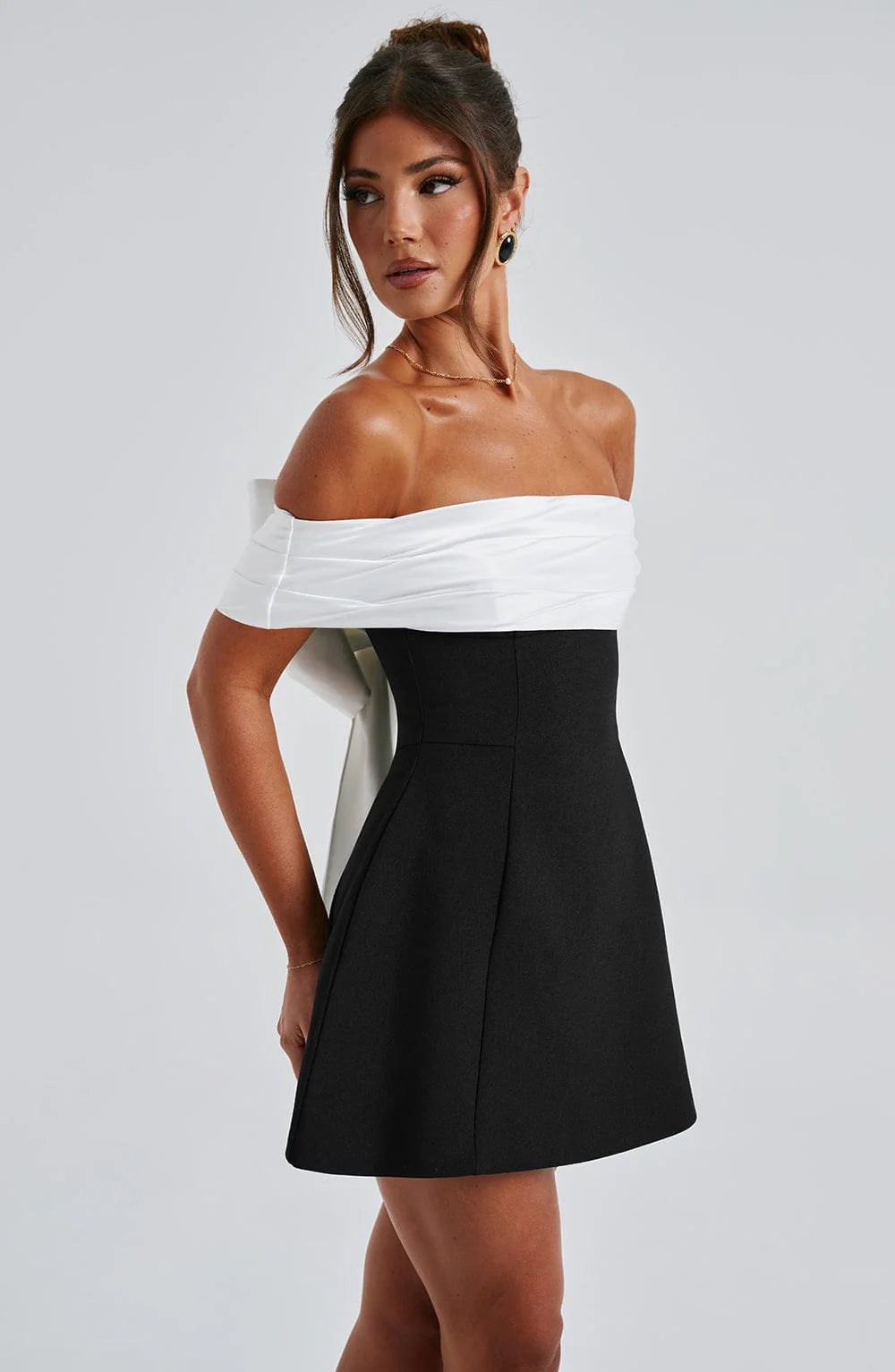 Jemima | Women's Strapless A Line Grad Party Mini Dress