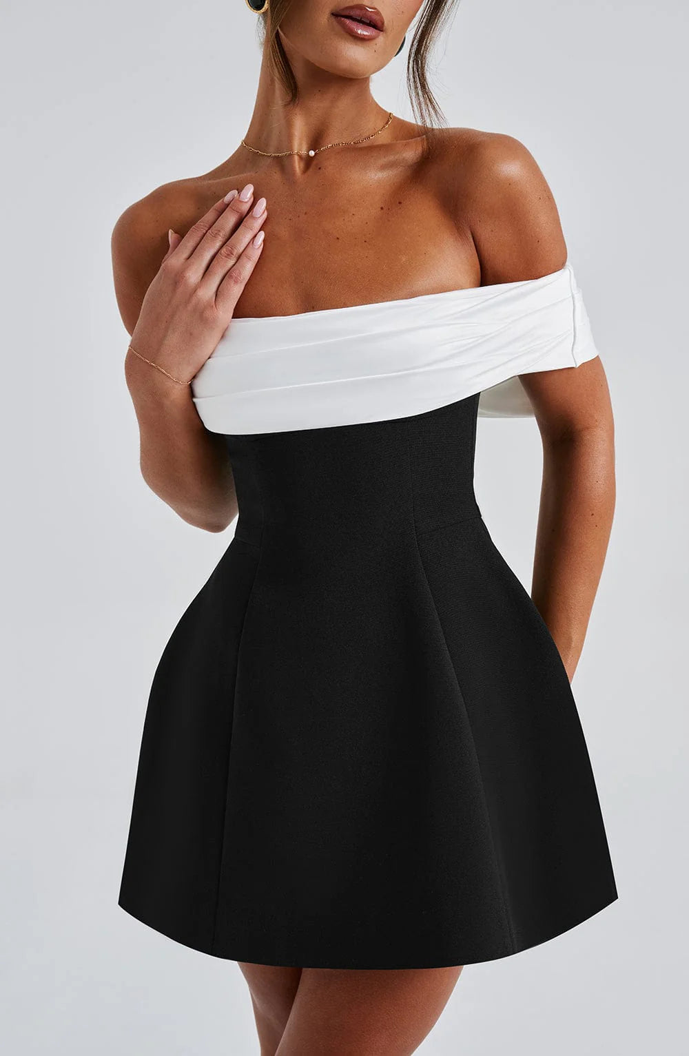 Jemima | Women's Strapless A Line Grad Party Mini Dress