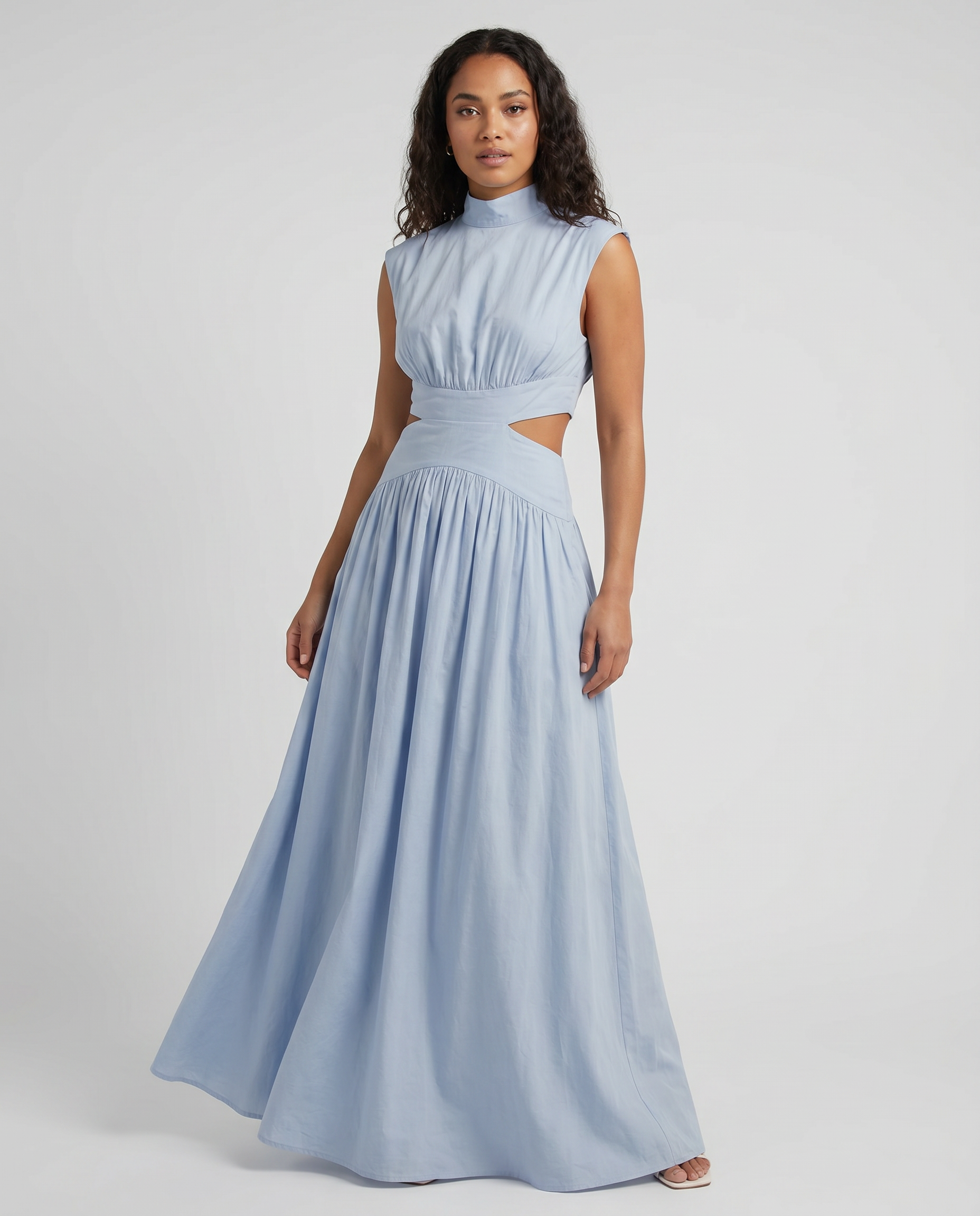 Jenna | Women's Cut Out Mock Neck Wedding Guest Dress
