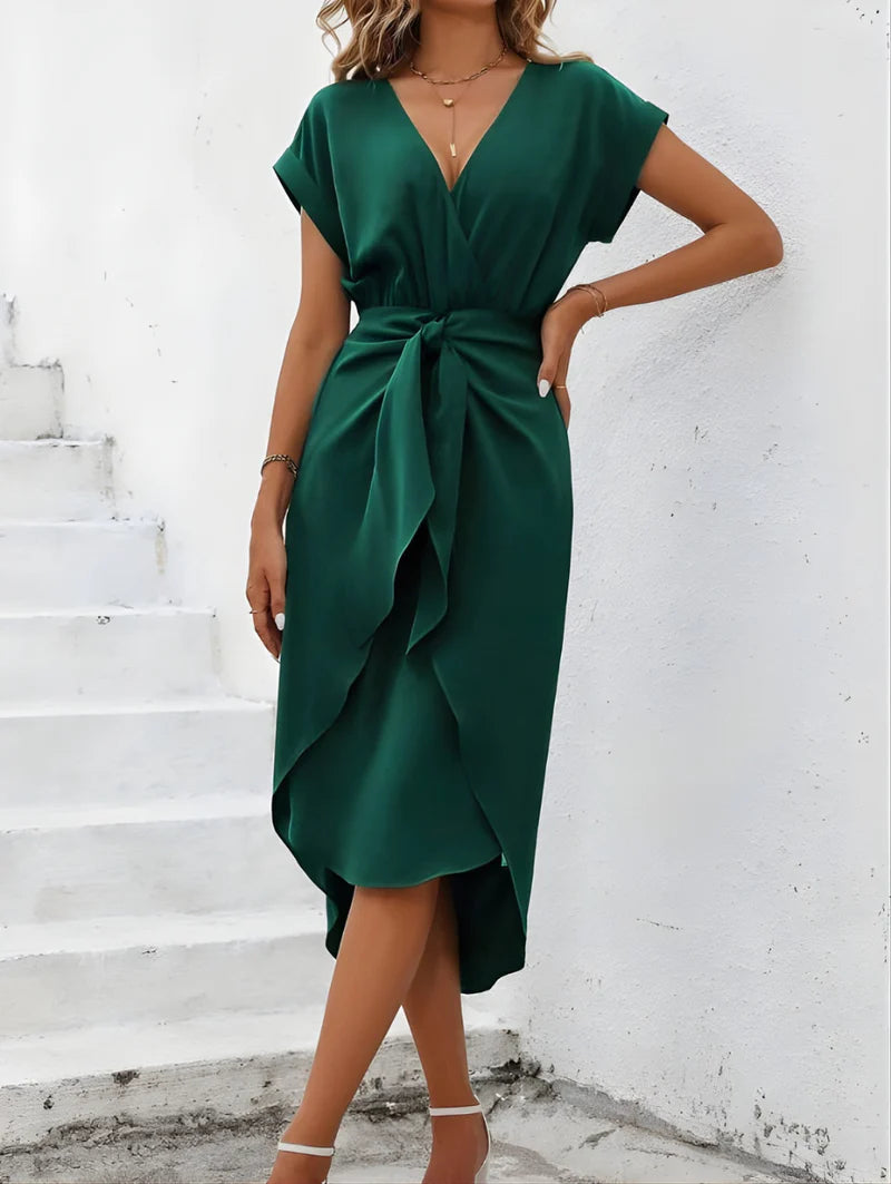 Jennifer | Women’s Cap Sleeve V Neck Summer Dress
