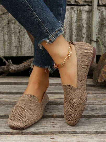 Joanne | Women's Square Toe Slip On Mesh Summer Shoes
