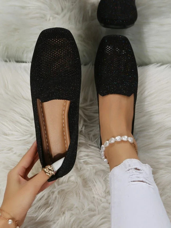 Joanne | Women's Square Toe Slip On Mesh Summer Shoes