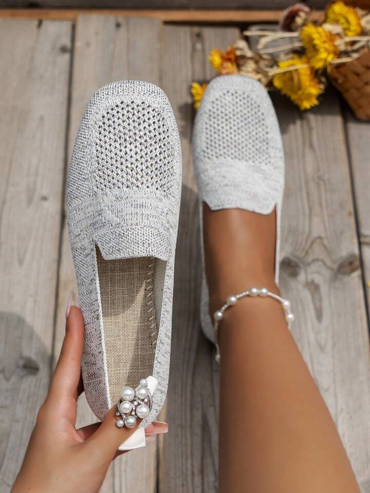 Joanne | Women's Square Toe Slip On Mesh Summer Shoes