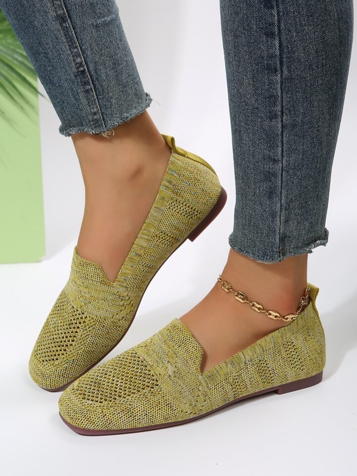 Joanne | Women's Square Toe Slip On Mesh Summer Shoes