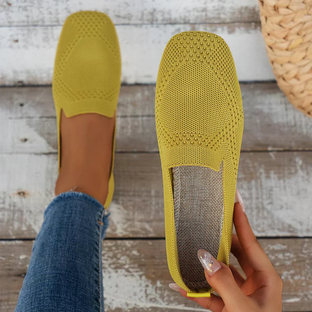 Joanne | Women's Square Toe Slip On Mesh Summer Shoes