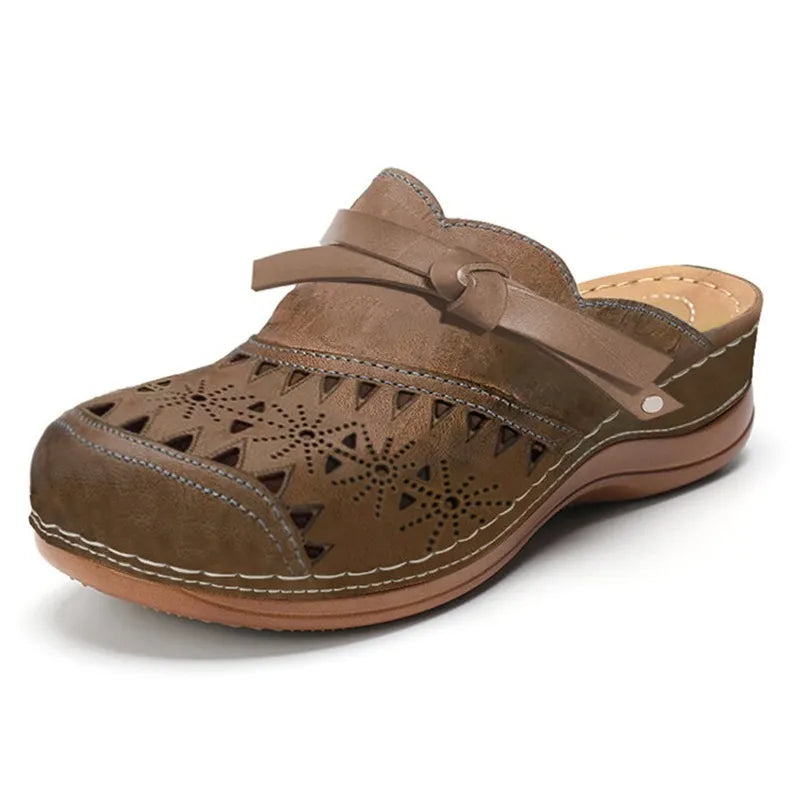 Joy | Women's Cutout Open Back Slip On Round Toe Clogs
