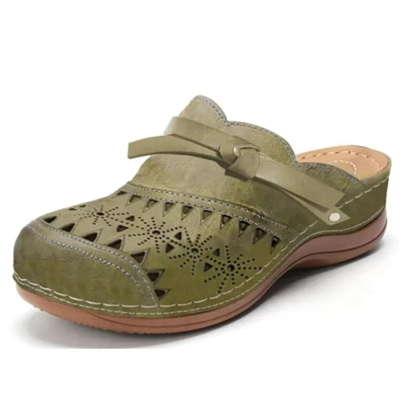 Joy | Women's Cutout Open Back Slip On Round Toe Clogs